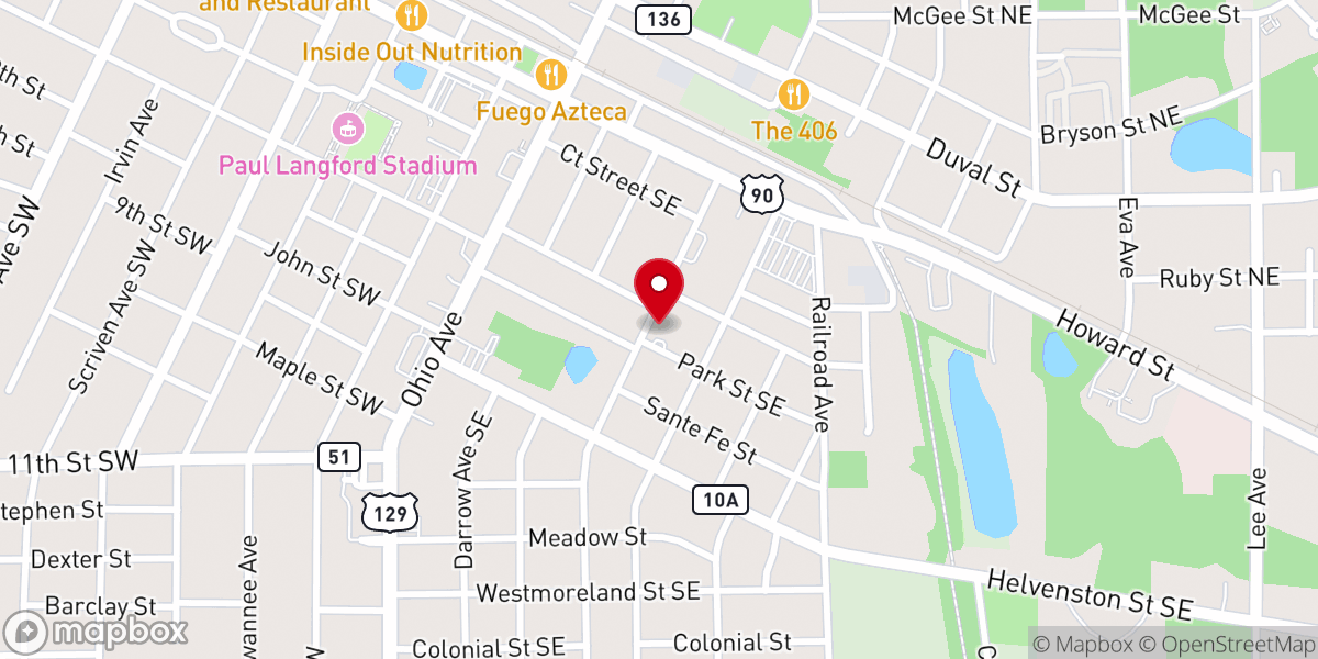 Map showing location of christ redeemer presbyterian church