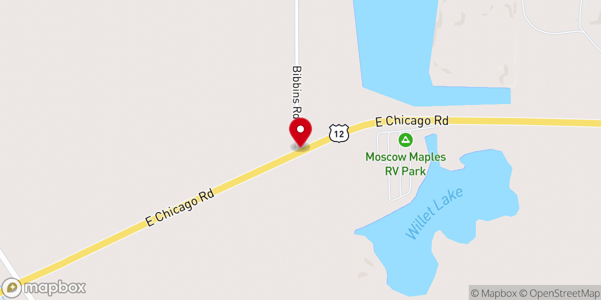Map showing location of Moscow, MI 49257