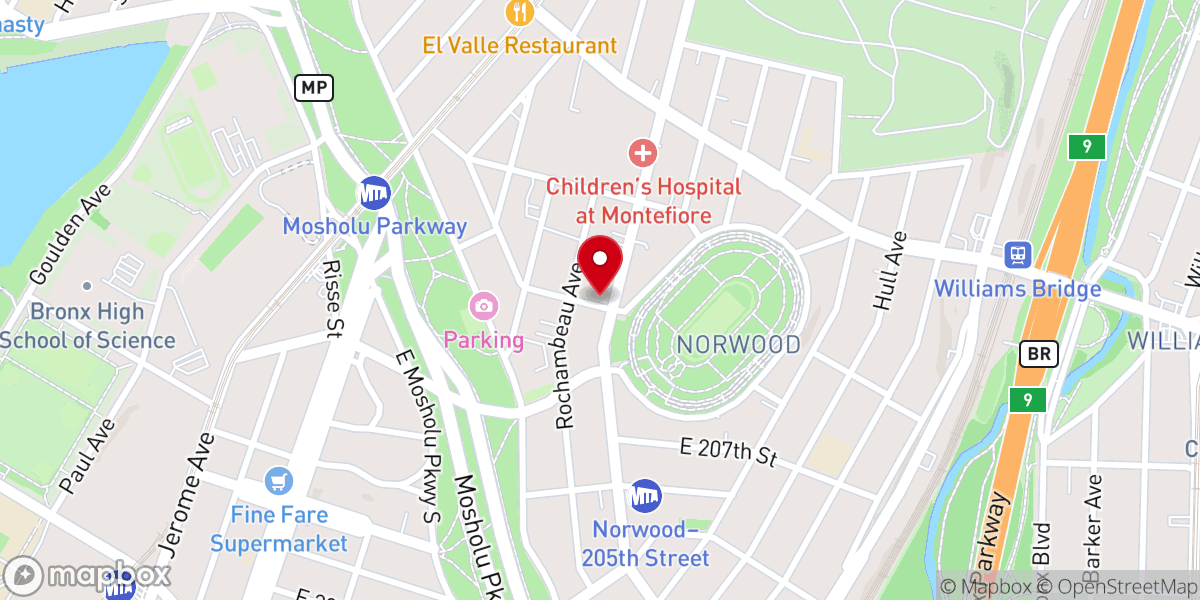 Map showing location of Sholem Aleichem Cultural Center