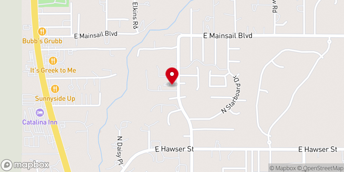 Map showing location of Catalina Lutheran Church