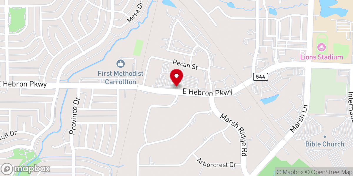 Map showing location of Freedom Church Assemblies of God