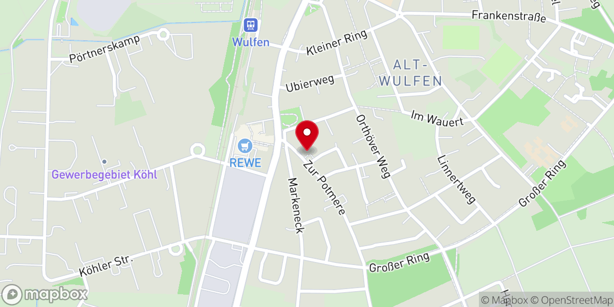 Map showing location of Gnadenkirche - Ev. Kirchengemeinde Hervest-Wulfen