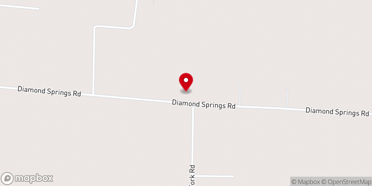 Map showing location of Diamond Springs Baptist Church