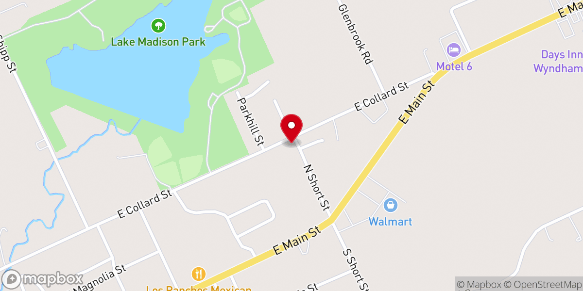 Map showing location of New Life Missionary Baptist