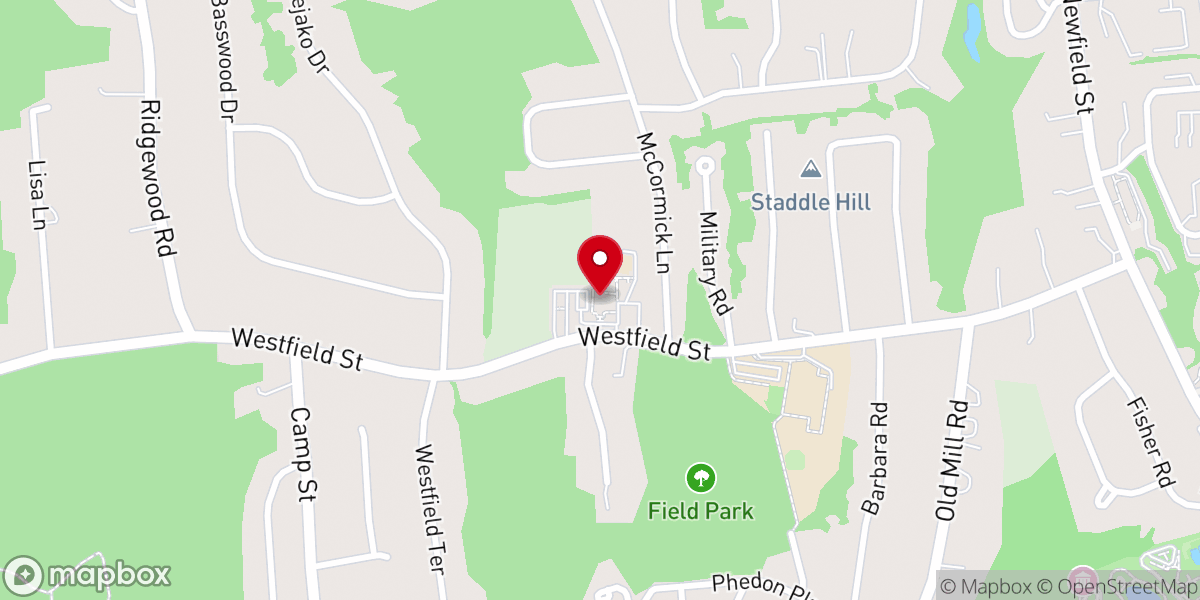 Map showing location of Saint Pius X Catholic Church