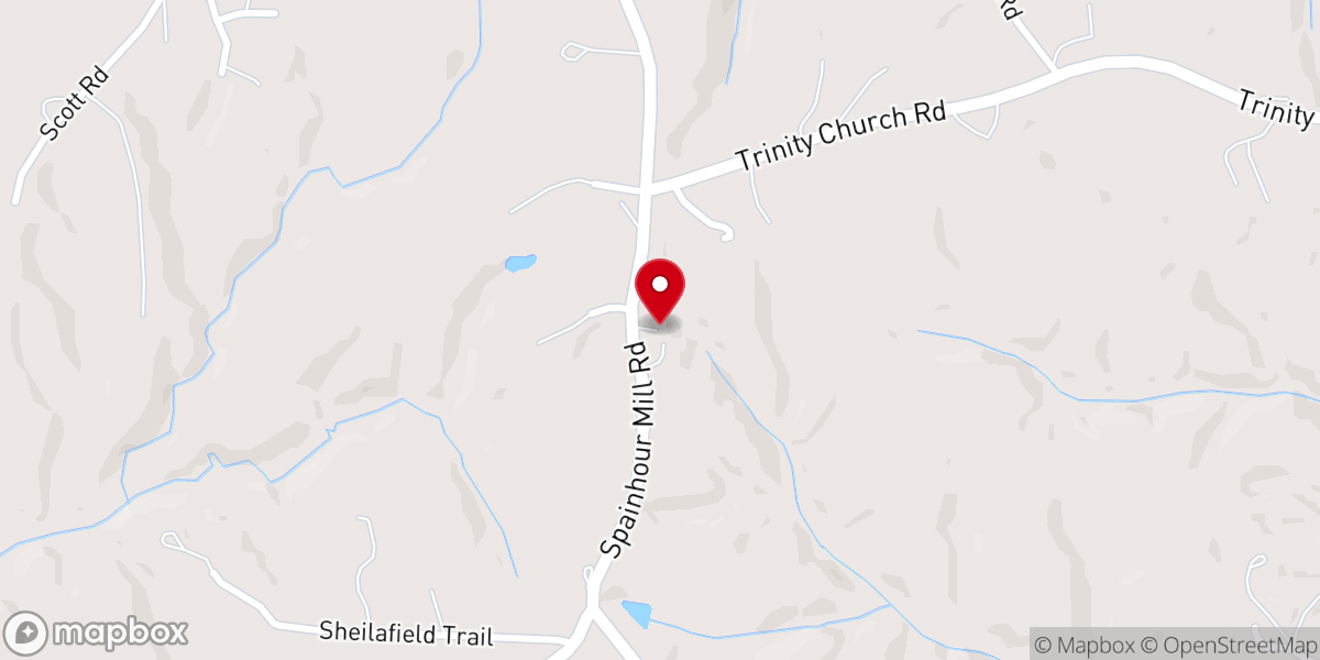 Map showing location of Friends Union Church