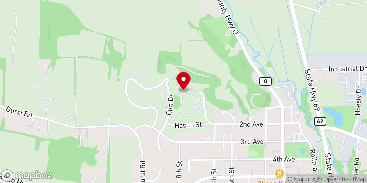 Map showing location of New Glarus Kinderchor
