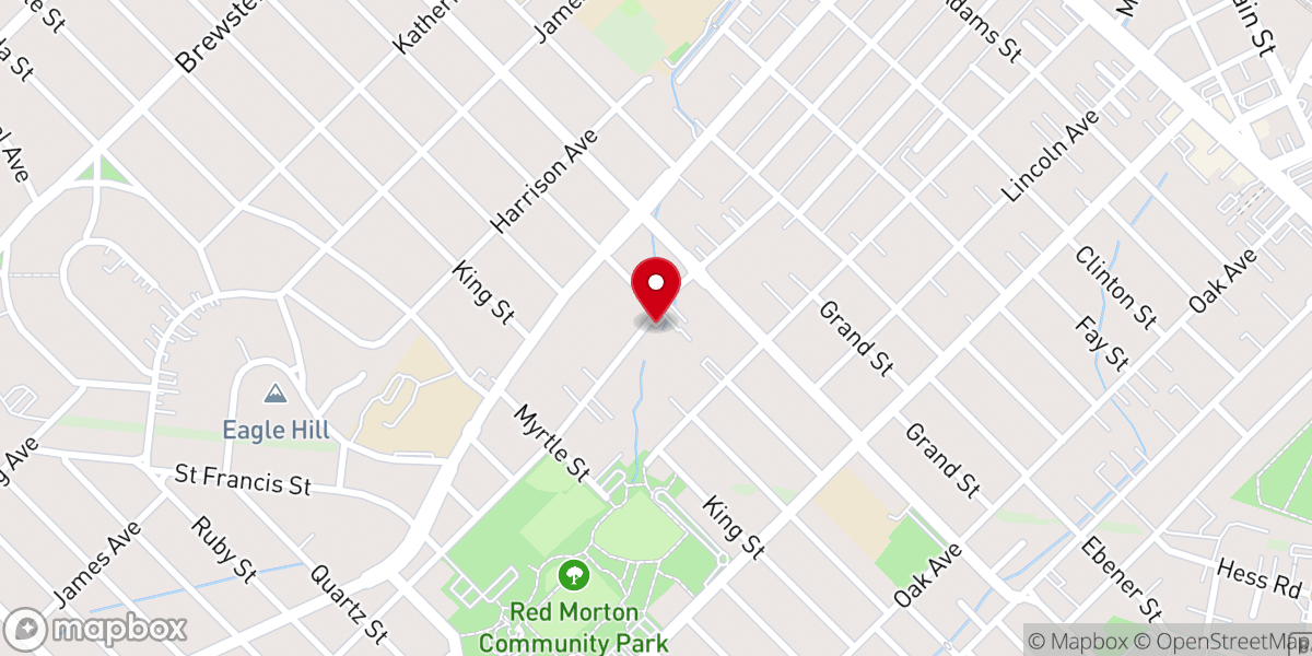 Map showing location of Redwood Church