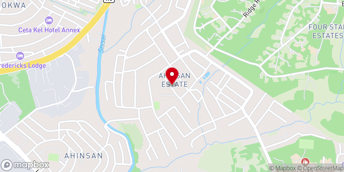 Map showing location of THE METHODIST CHURCH GHANA