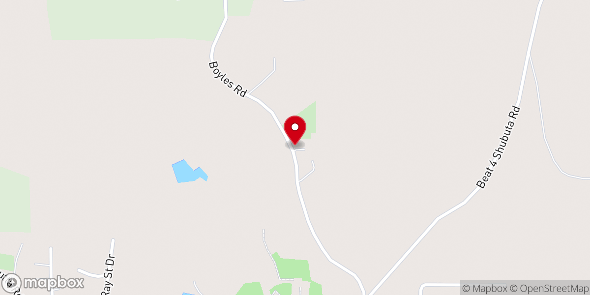 Map showing location of Trinity First Baptist Church