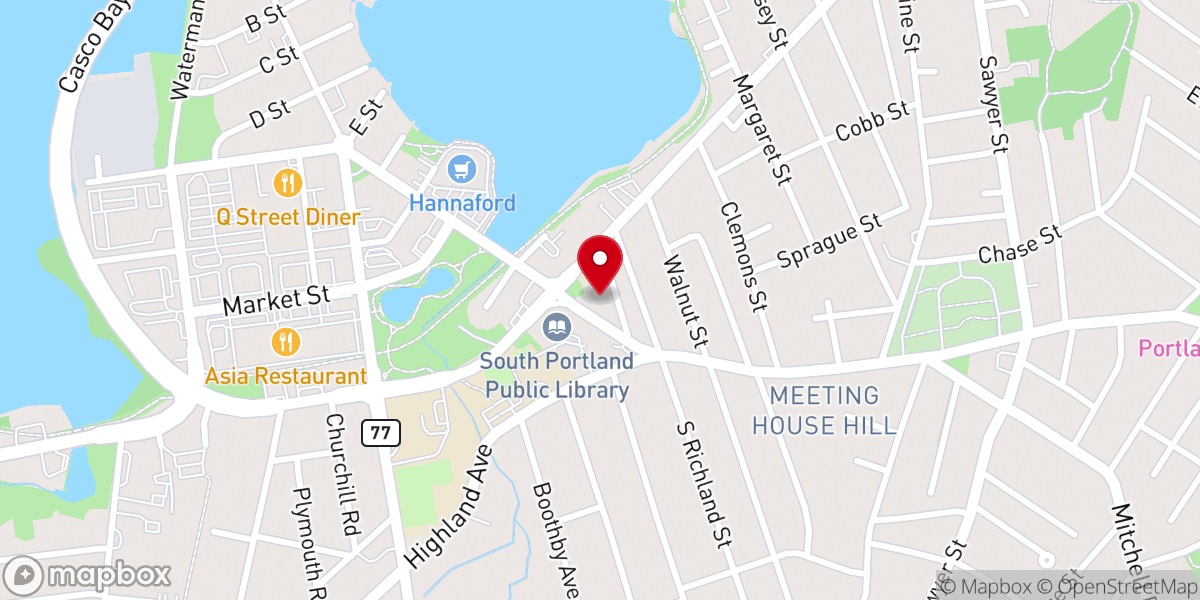 Map showing location of Holy Cross Church