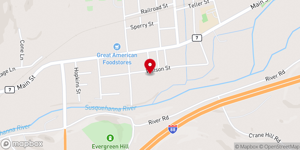 Map showing location of YFC Teen Center