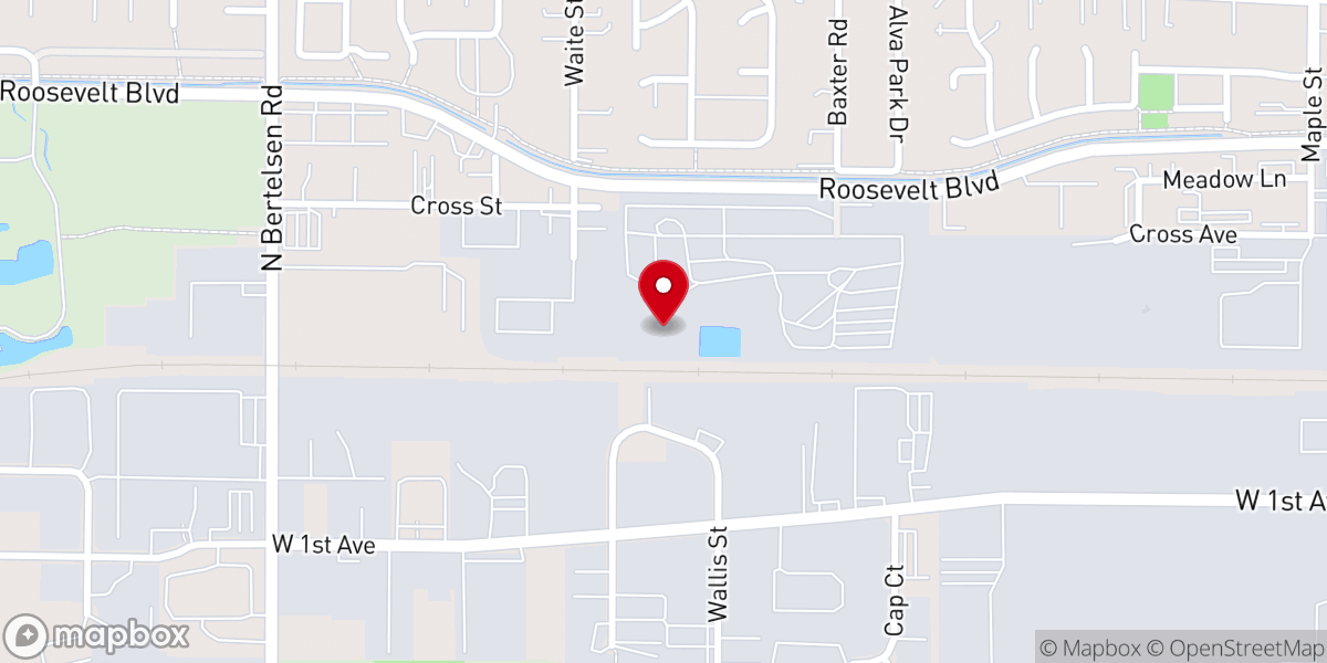 Map showing location of Aimees Place
