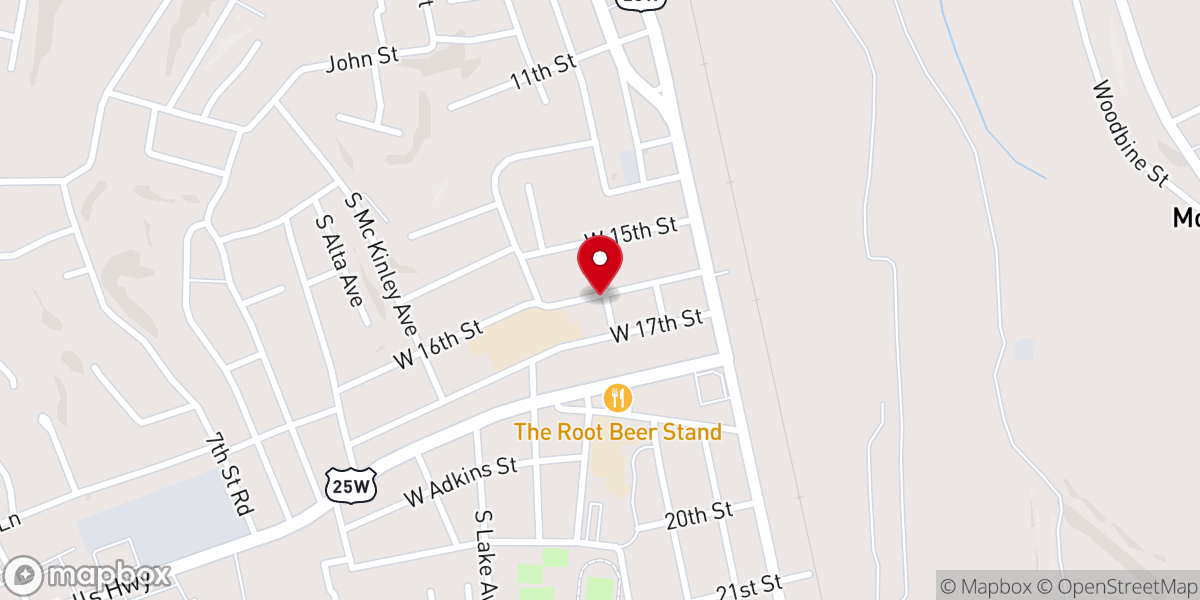 Map showing location of Good Hope Baptist Church