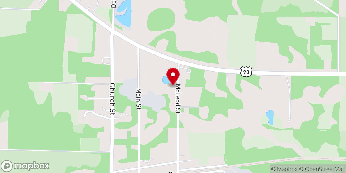 Map showing location of Bethel Missionary Baptist Church