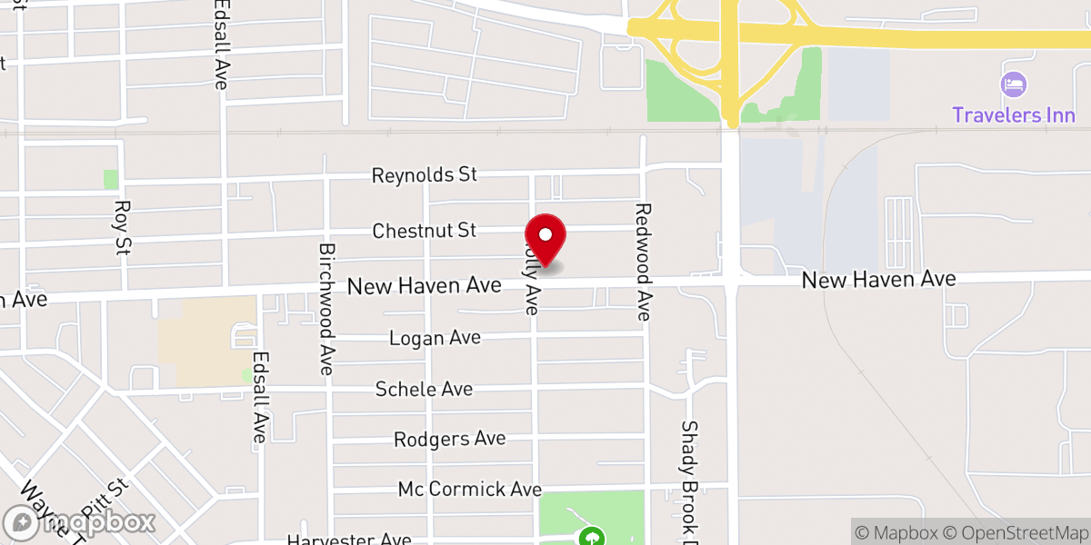 Map showing location of Jesus Name Church Inc