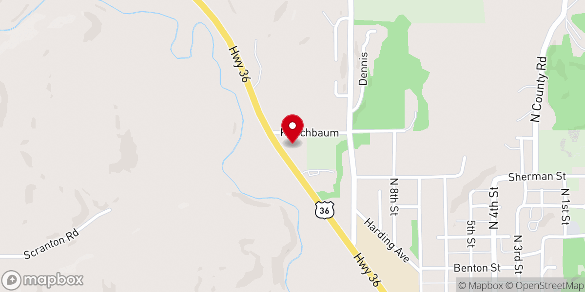 Map showing location of Christ Lutheran Church