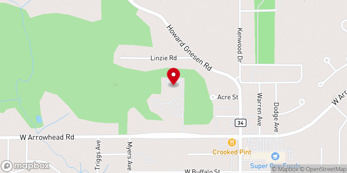 Map showing location of The Vineyard Church
