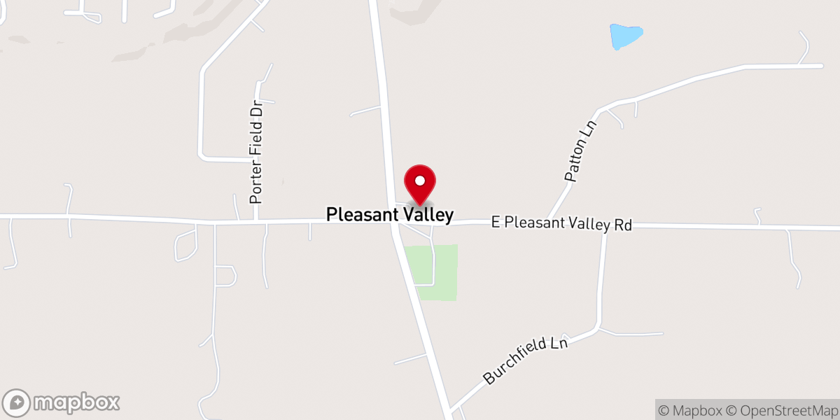 Map showing location of Pleasant Valley Missionary Baptist Church