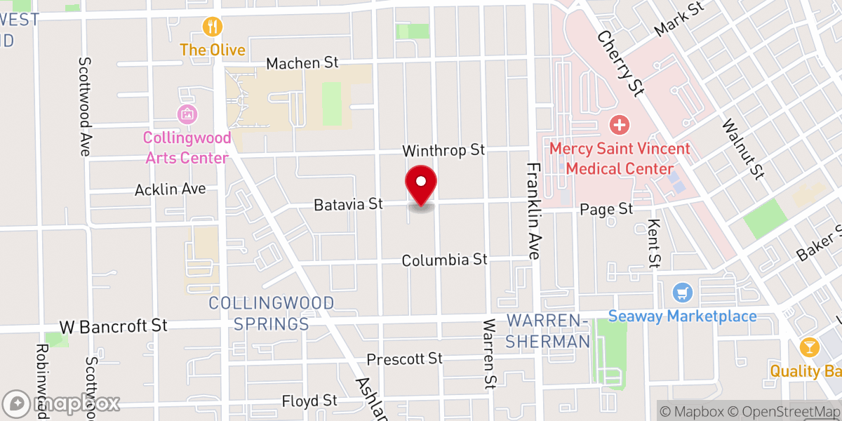 Map showing location of Corinth Baptist Church