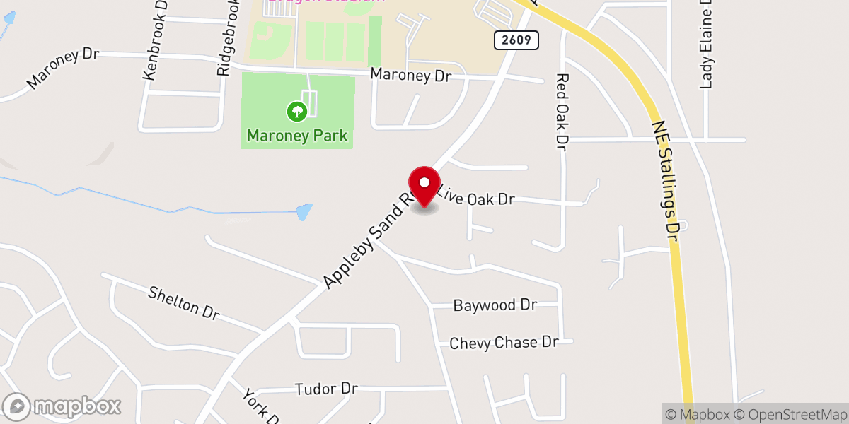 Map showing location of Northpointe Church of God