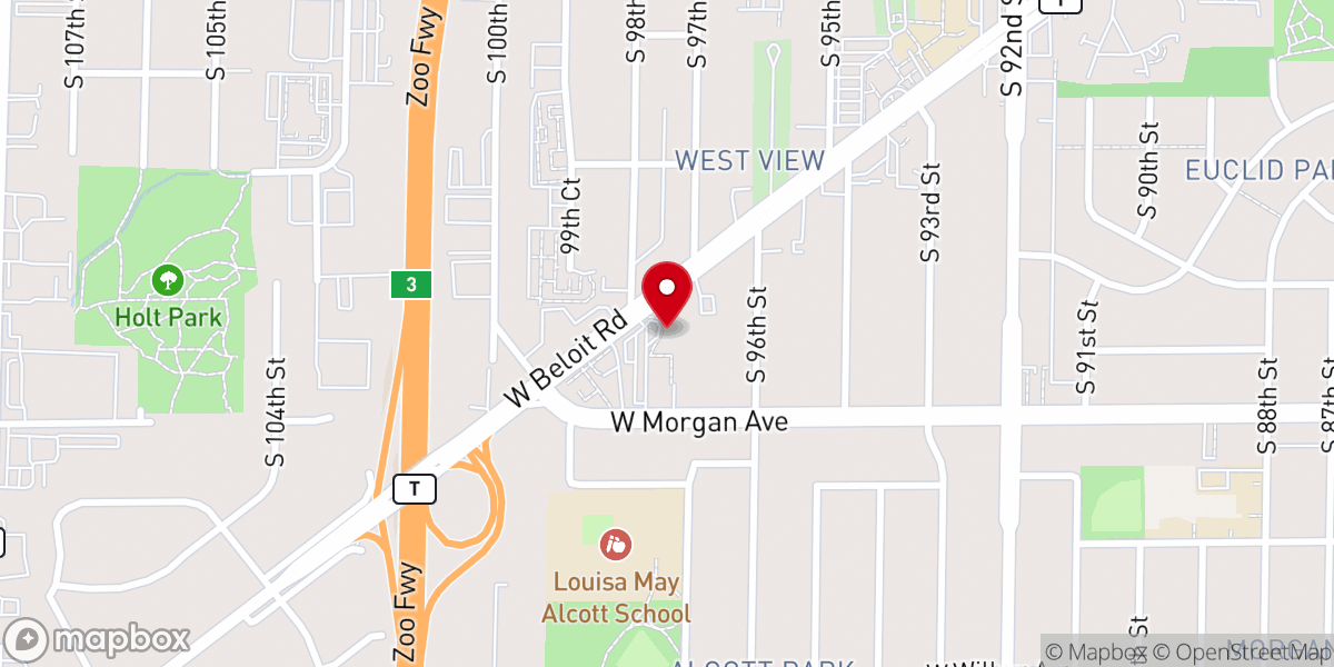 Map showing location of Divine Shepherd Lutheran Church