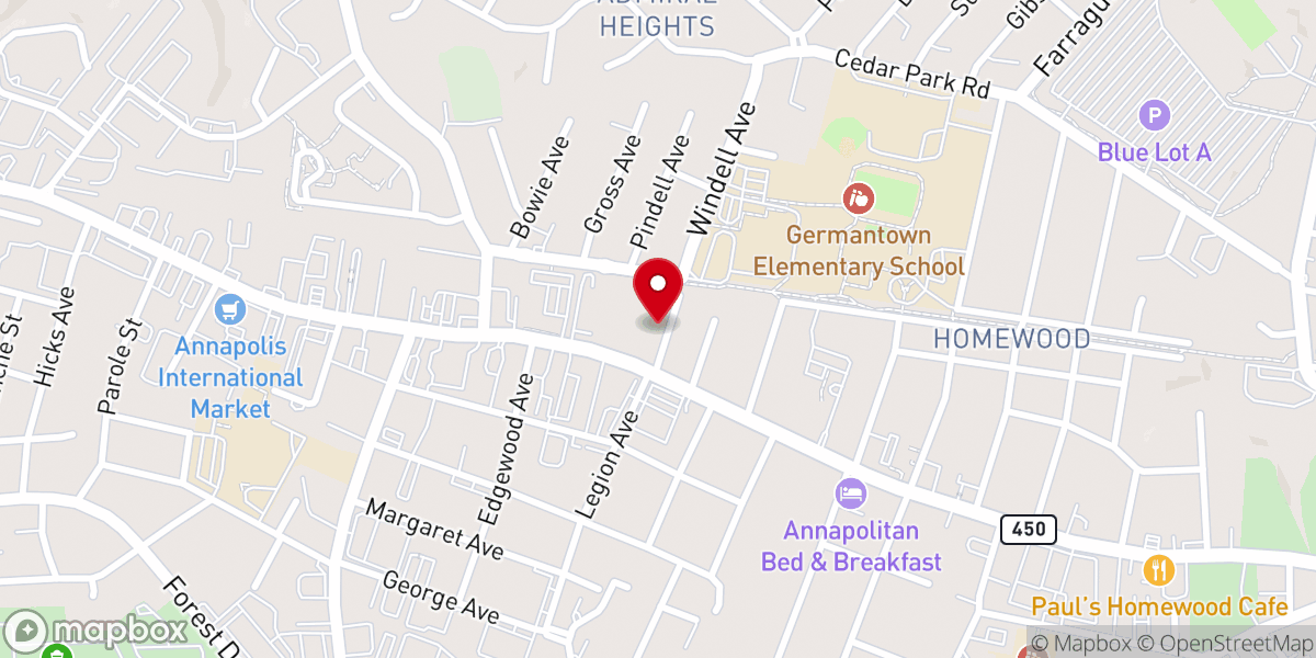 Map showing location of Chapel Cove Massage Annapolis