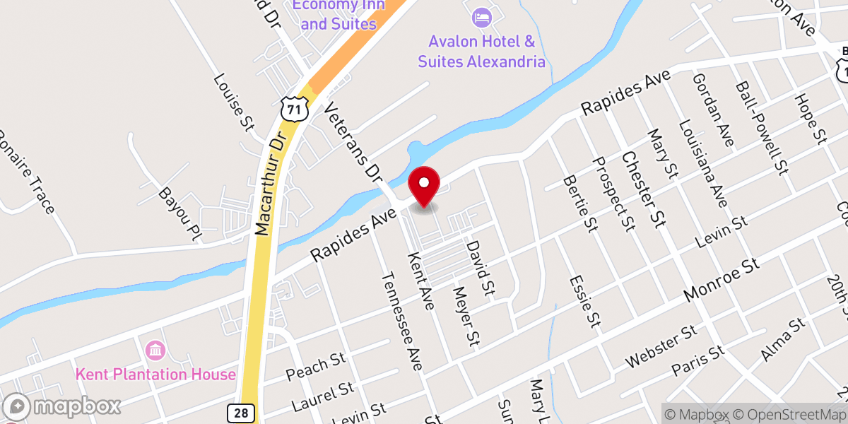Map showing location of The Pentecostals of Alexandria