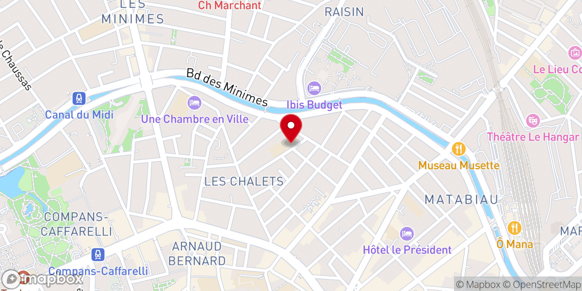 Map showing location of Église Saint-Hilaire de Toulouse