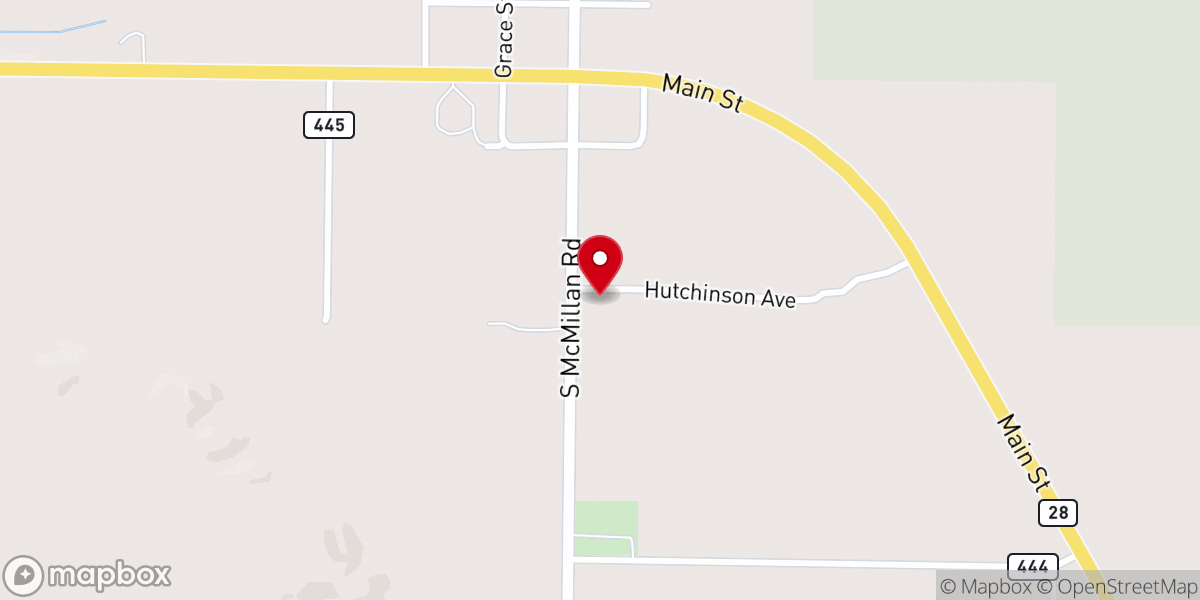 Map showing location of Northstar Baptist Church
