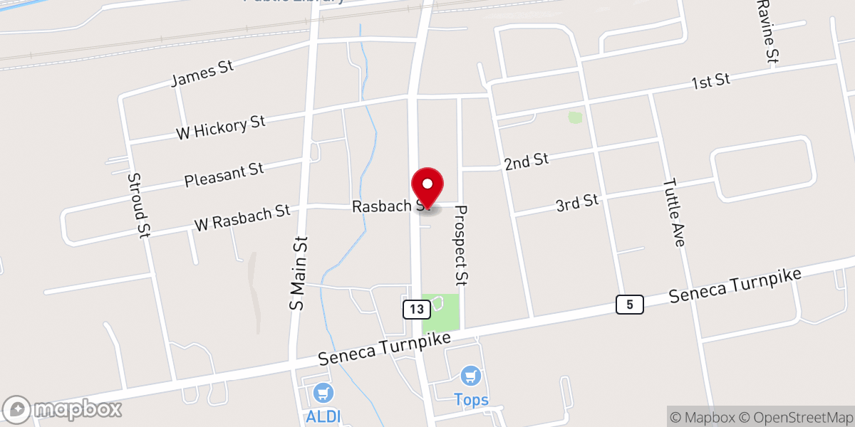 Map showing location of Trinity Episcopal Church