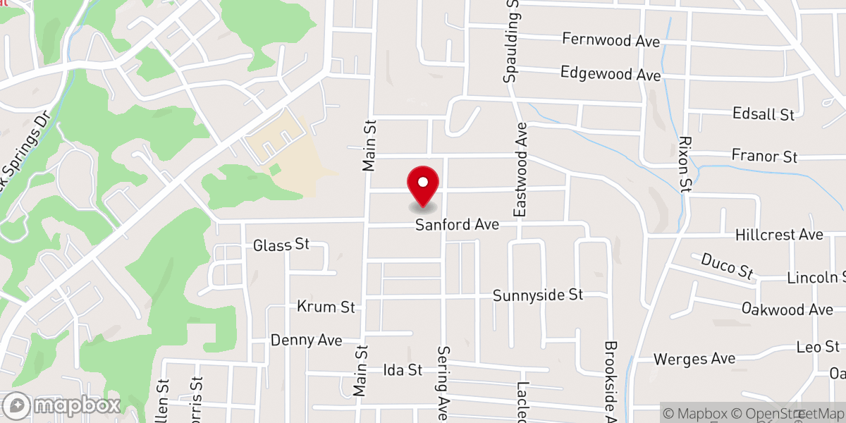 Map showing location of Sanford Avenue Baptist Church