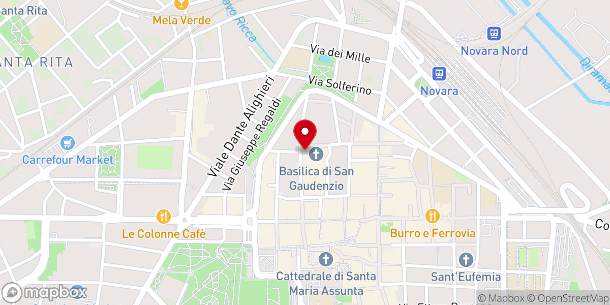 Map showing location of Basilica di San Gaudenzio