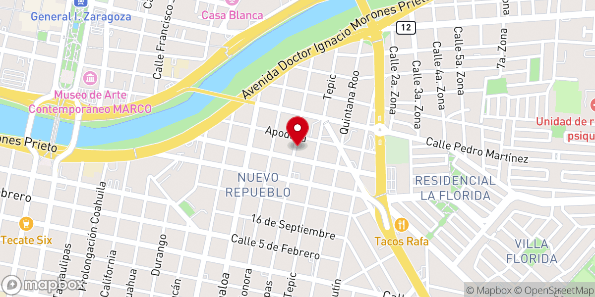Map showing location of Parroquia San Ignacio de Loyola