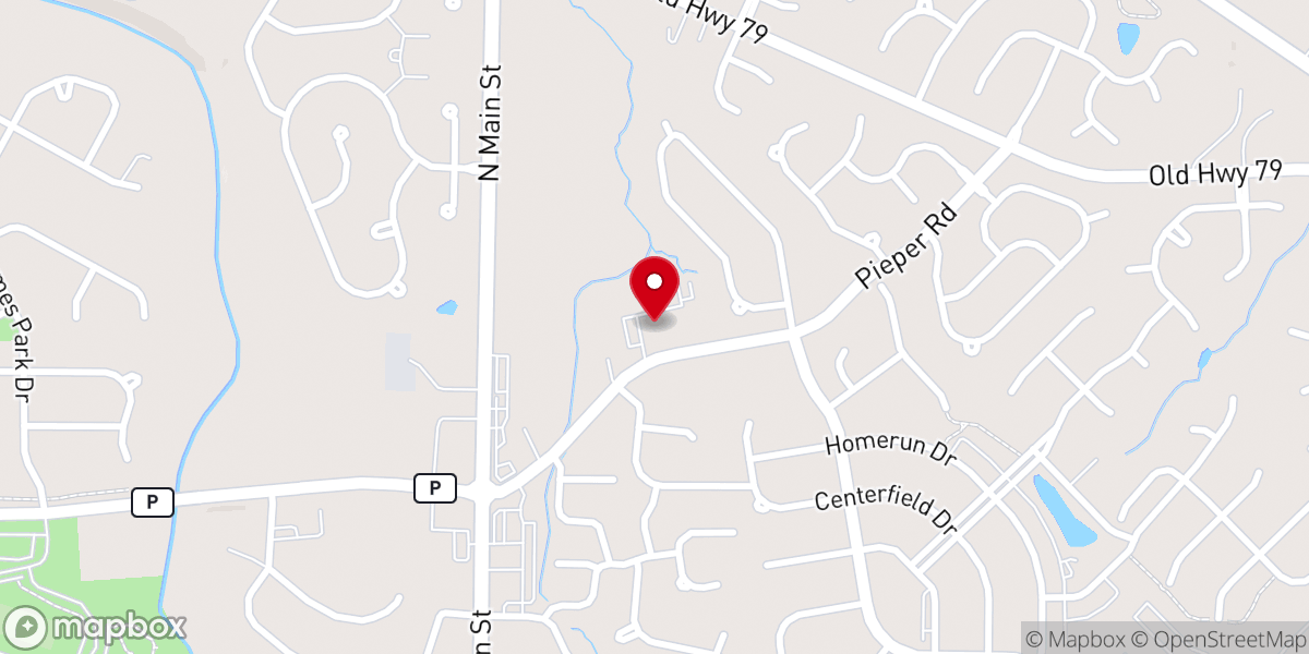 Map showing location of Hope Bible Church