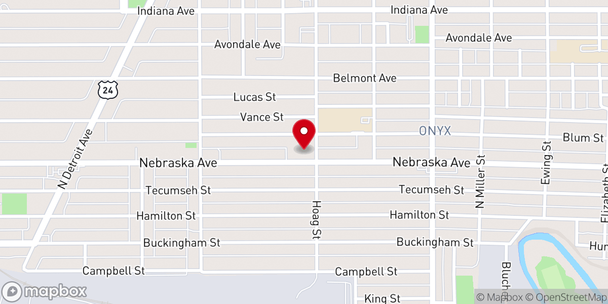 Map showing location of Christ Congregational Missionary Baptist Church