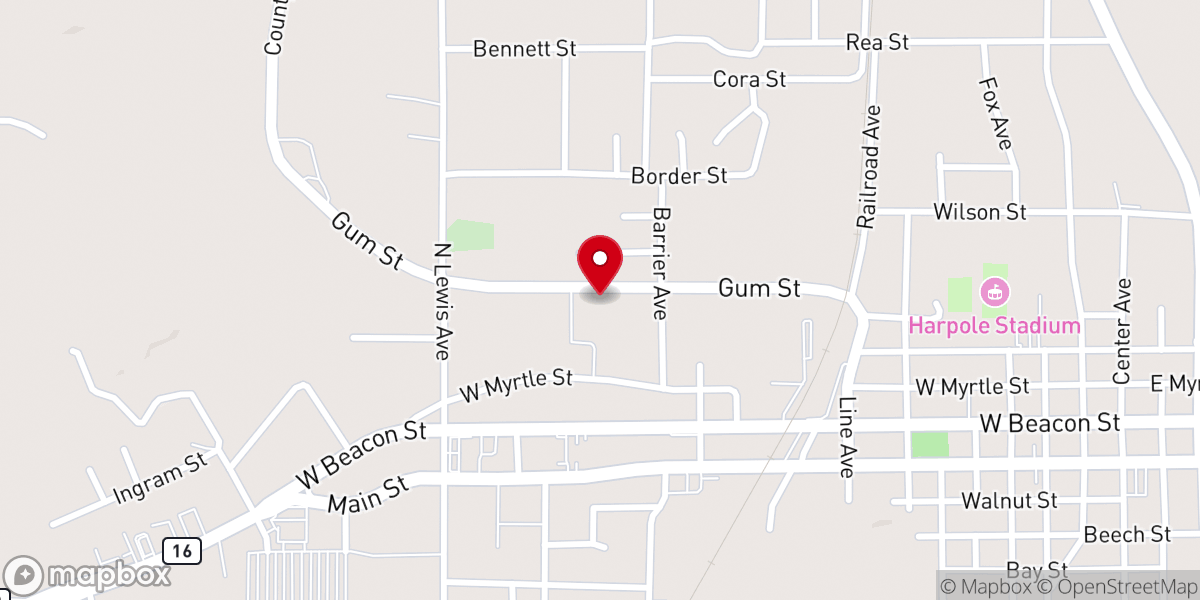 Map showing location of West Philadelphia Baptist Church