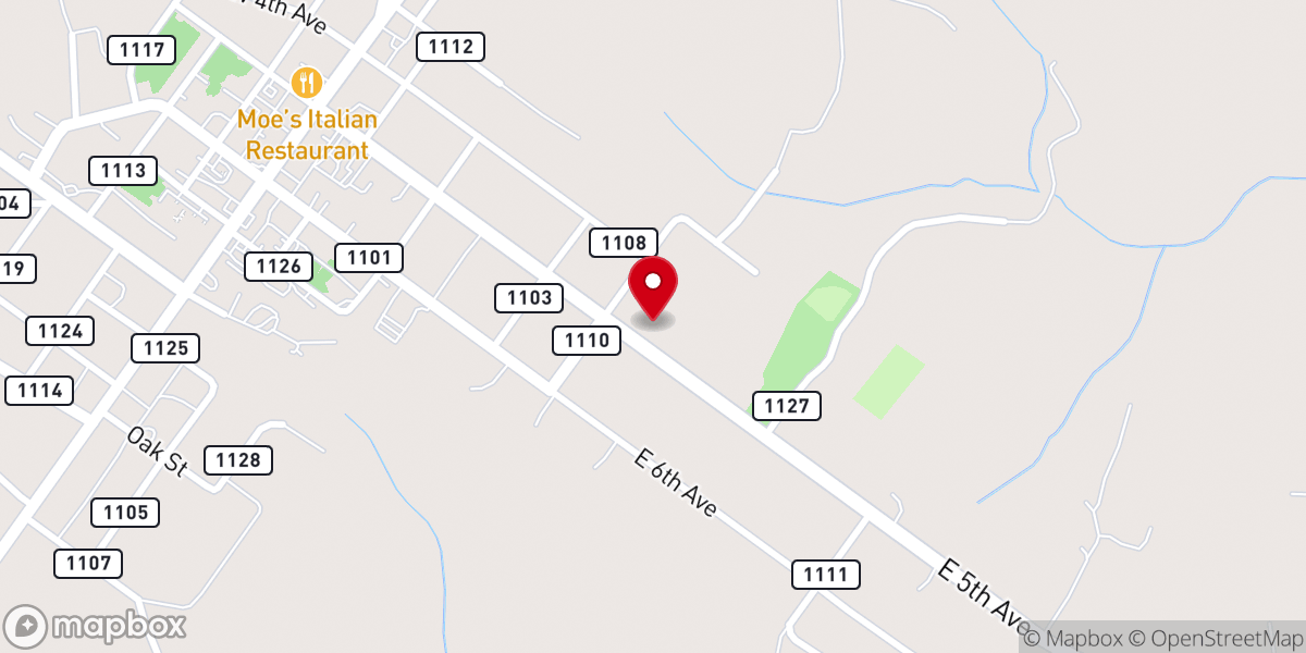 Map showing location of Kenbridge Town Hall