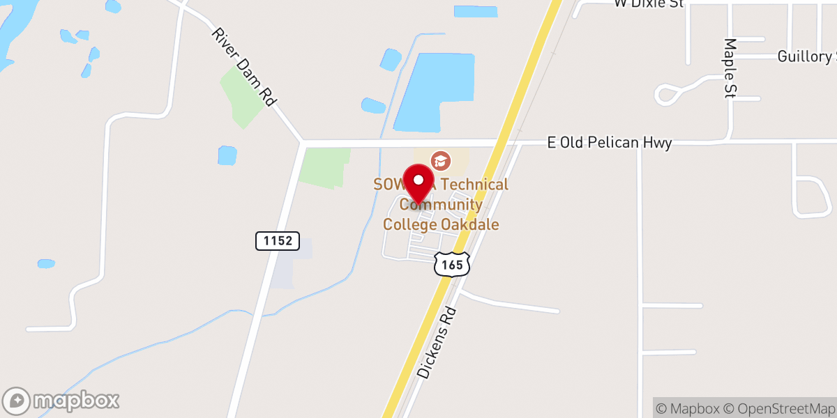 Map showing location of First Baptist Church Thrift Store