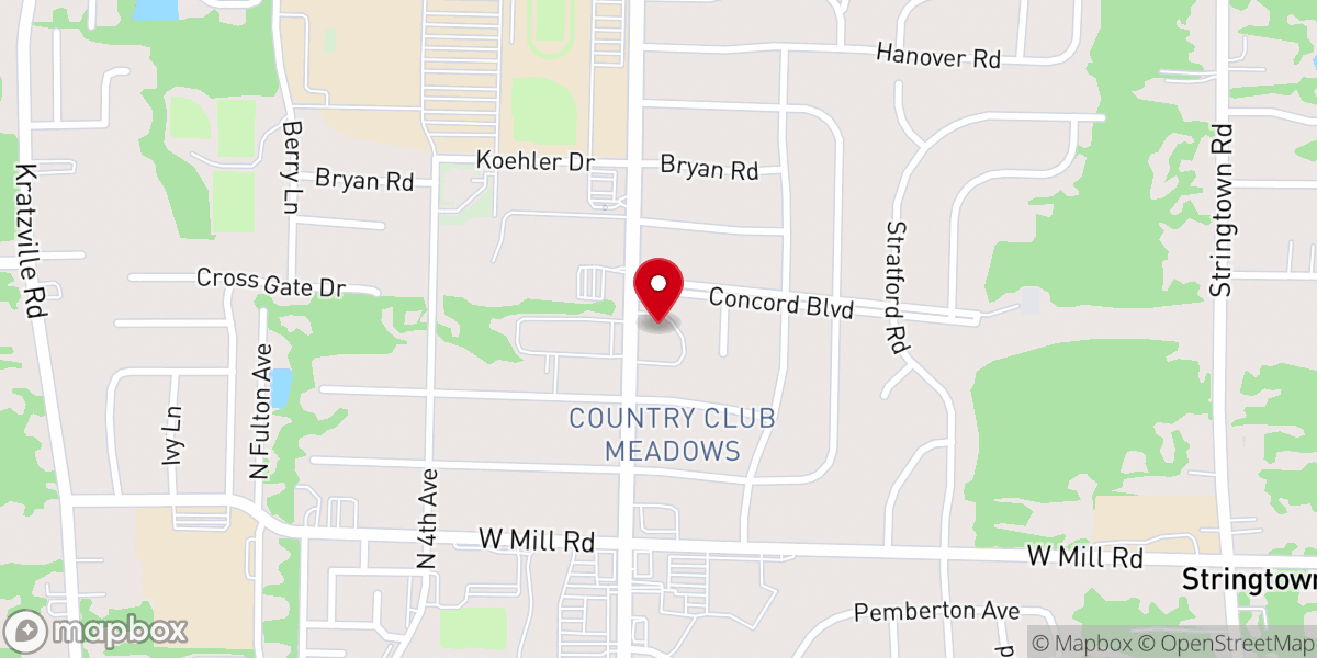 Map showing location of Community Central Church