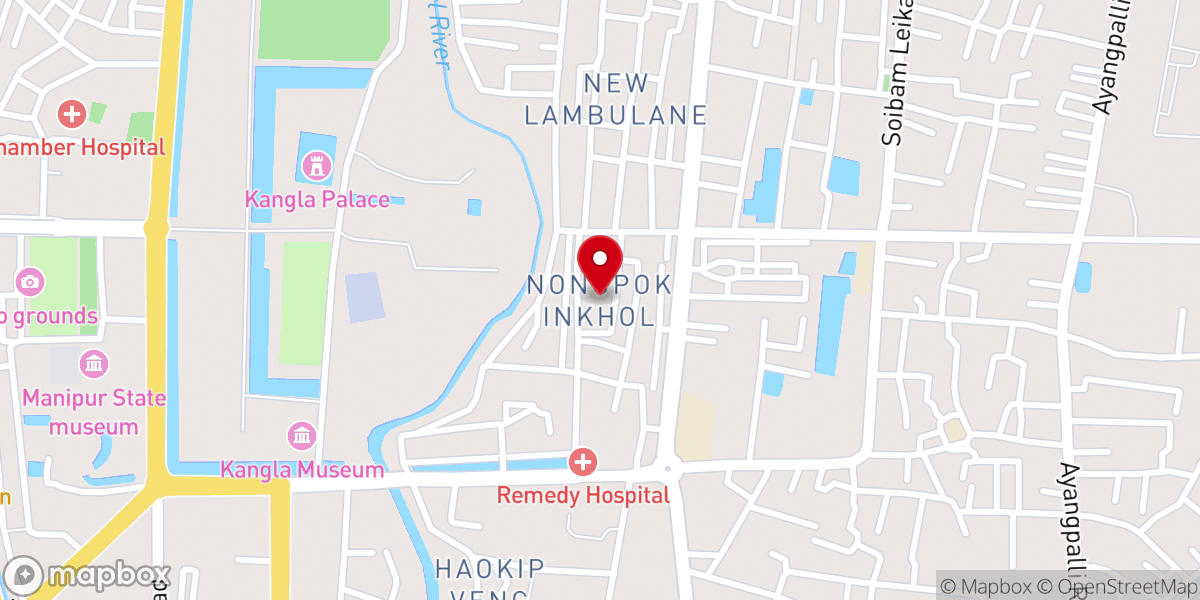 Map showing location of Independent Church of India, Mission Compound, New Checkon, Imphal-East