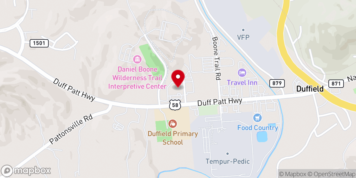 Map showing location of HMG Primary Care at Duffield