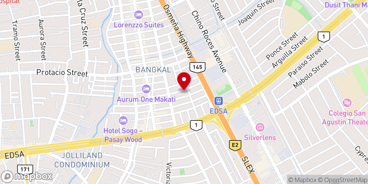 Map showing location of Our Lady of Fatima Parish Church - Bangkal, Makati City (Archdiocese of Manila)