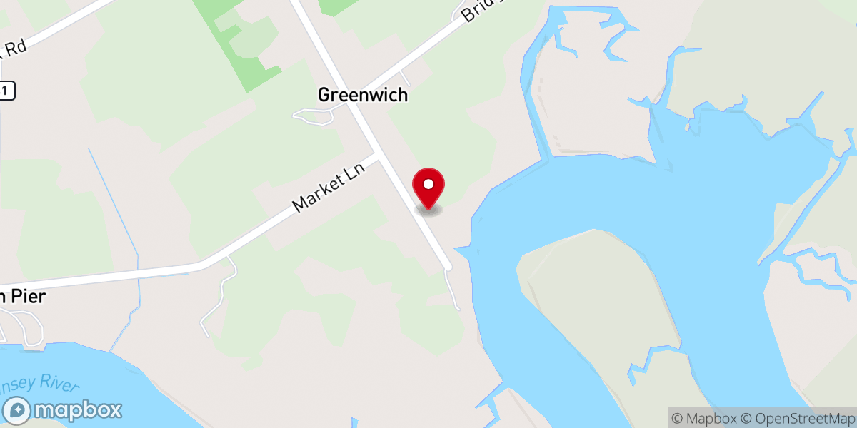 Map showing location of Lower Greenwich Friends (Quaker) Meeting House