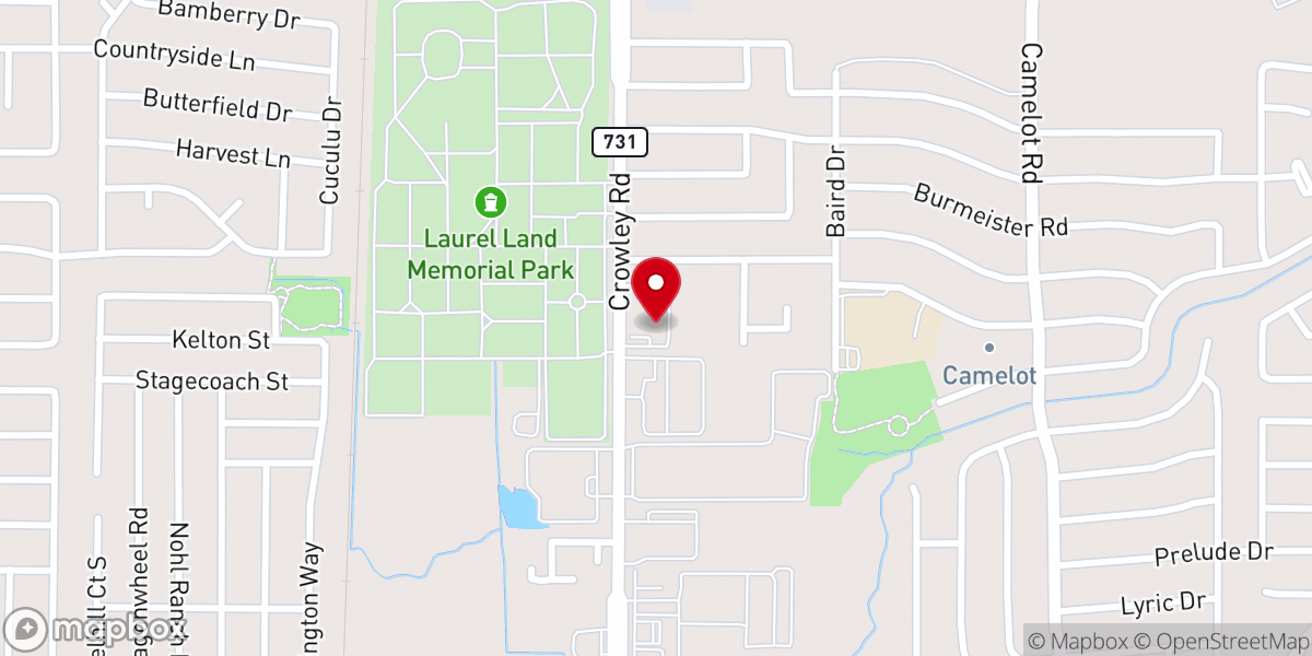 Map showing location of South Park Baptist Church