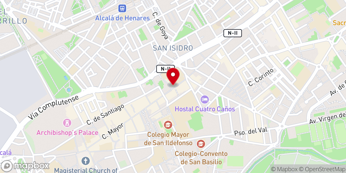 Map showing location of Parroquia Santa María la Mayor