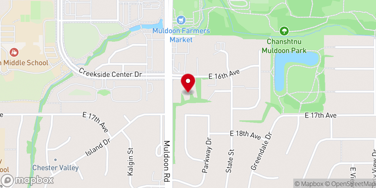 Map showing location of Solid Rock Baptist Church