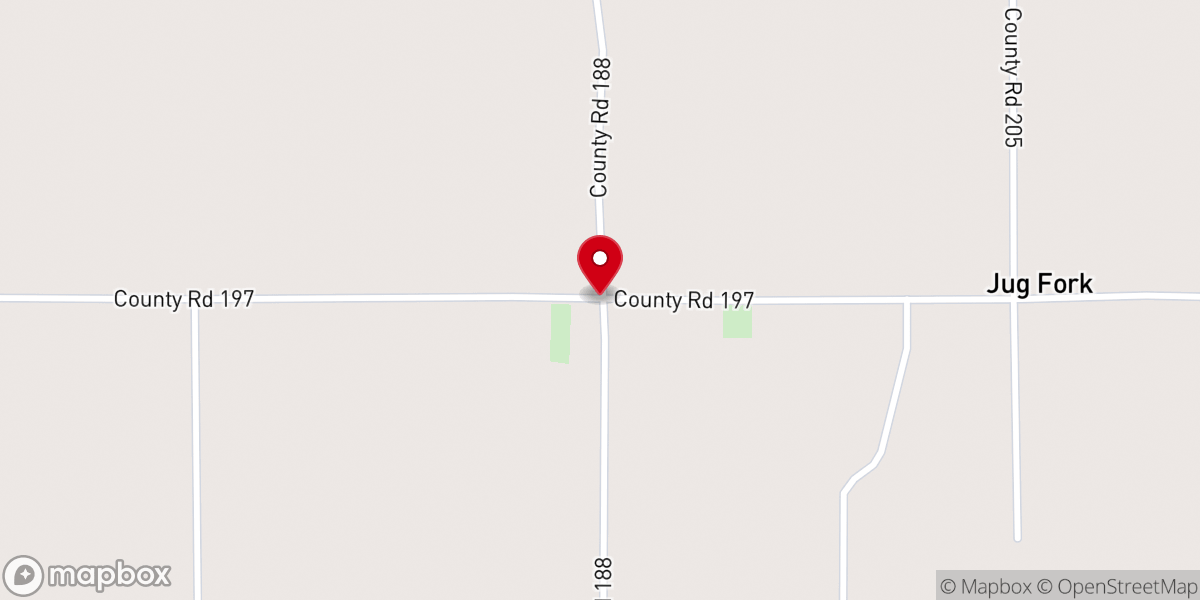 Map showing location of Antioch Church of Christ