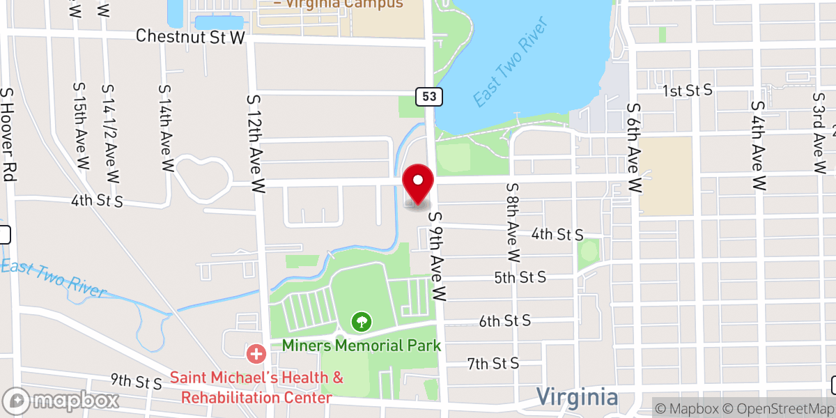 Map showing location of Gethsemane Lutheran Church