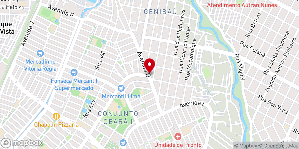 Map showing location of Ministério Batista Átrios-SEDE
